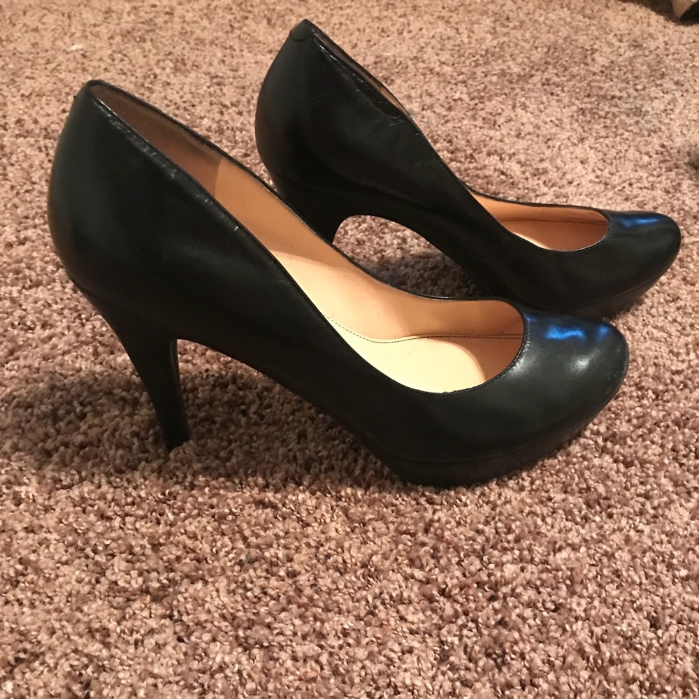 Marc Fisher Black Leather Heels